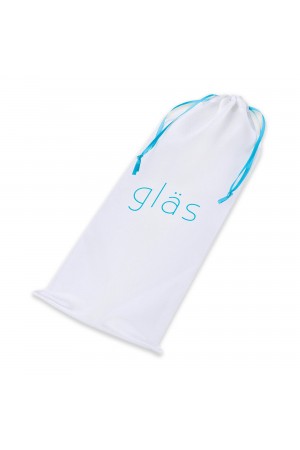 6 Inch Curved G-Spot Blue Glass Dildo
