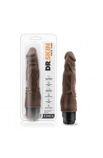 Dr. Skin - Cock Vibe 4 - 8 Inch Vibrating  Cock - Chocolate