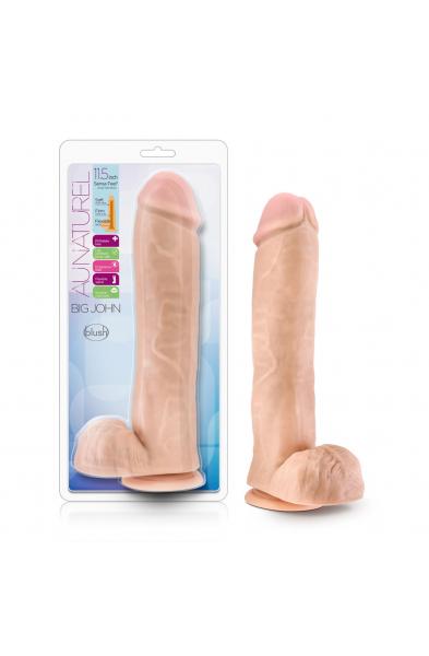 Au Naturel - Big John - 11.5 Inch Sensa Feel Dual  Density Dildo - Vanilla