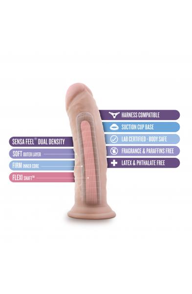 Au Naturel - 8 Inch Dildo With Suction Cup -  Vanilla
