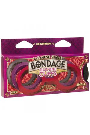 Japanese Bondage - Silicone Cuffs - Small - Black