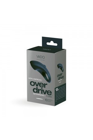 Overdrive Plus Rechargeable Cock Ring - Black