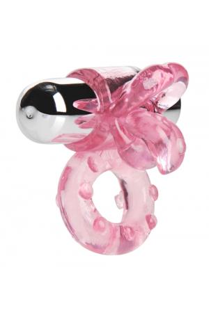 Lick Her Pierced Tongue Vibrating Cock  Ring - Pink