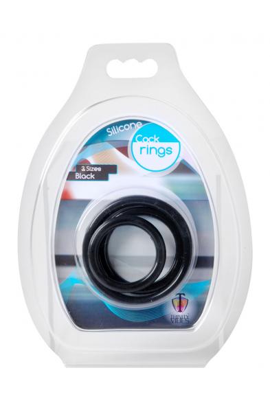 Trinity Silicone Cock Rings - Black