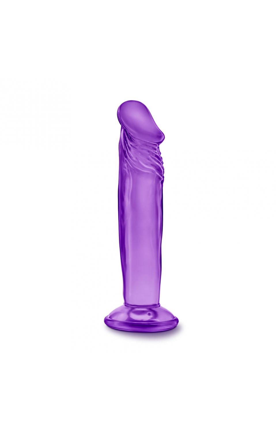 Cushioned Core Suction Cup Ribbed Silicone Dildo