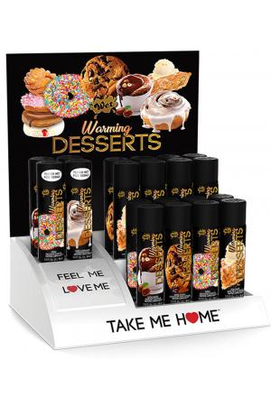 Wet Warming Desserts 4 Free Testers and Countertop Display With 16 Wet Warming Desserts 3 Fl Oz