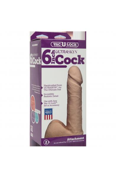 Vac-U-Lock 6 Inch Ultraskyn Cock - Vanilla
