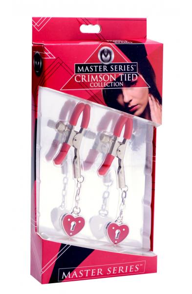 Charmed Heart Padlock Nipple Clamps
