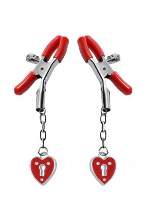 Charmed Heart Padlock Nipple Clamps