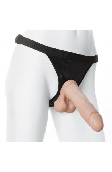 Vac-U-Lock 8-Inch Realistic Cock With Ultra  Harness
