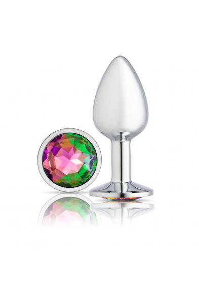 Cloud 9 Novelties Gems Silver Chromed Anal Plug - Medium