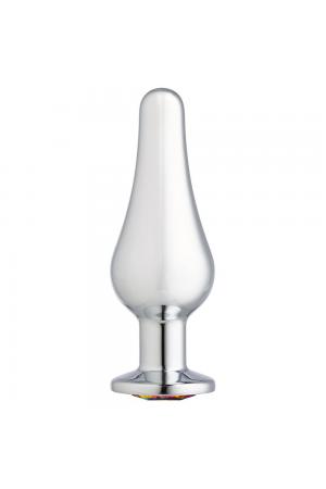 Cloud 9 Novelties Gems Silver Chrome Tall Plug - Medium