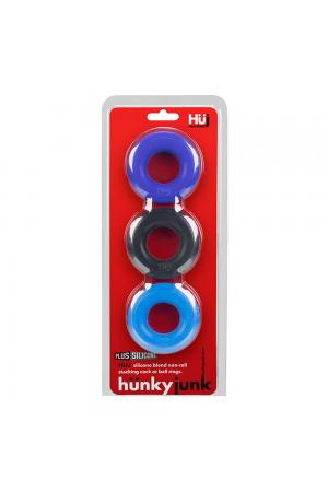 Hunkyjunk Huj3 C-Ring 3 Pk - Blue / Multi