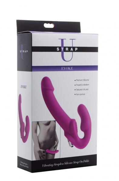Evoke Vibrating Strapless Silicone Strap-on Dildo