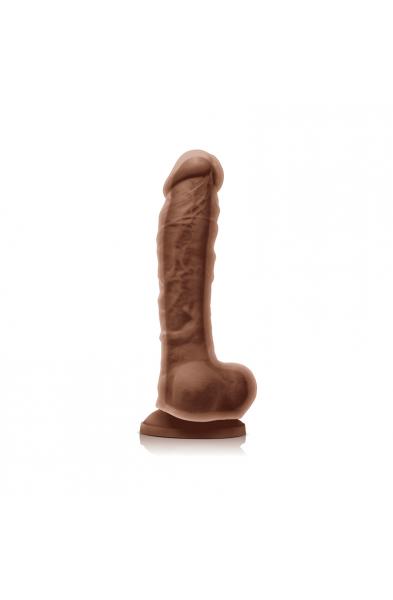 Colours - Dual Density - 8 Inch Dildo - Brown