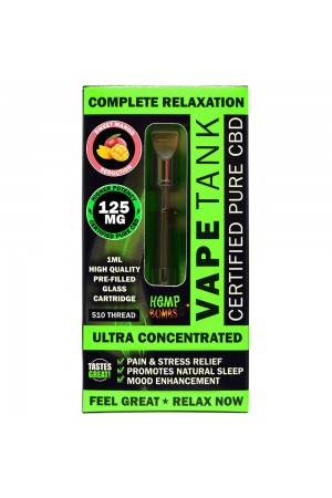Hemp Bombs 125mg Hemp Vape Tank Cartidge 1ml - Sweet Mango