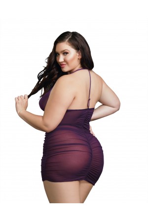 Chemise, G-String - Queen - Plum