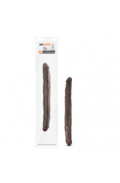 Dr. Skin - 14 Inch Double Dildo - Chocolate