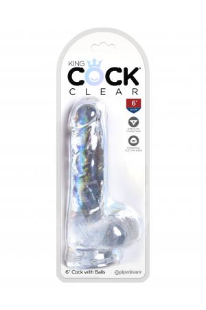 King Cock Clear 6 Inch Cock With Balls