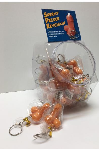 Spermy Pecker Keychain - 24 Count Bowl