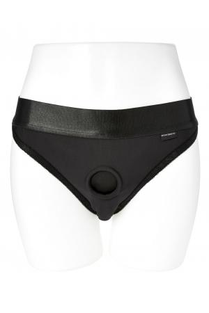 Em. Ex. Active Harness Wear Crotchless Silhouette - Black - Small