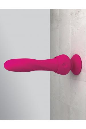 Threesome Wall Banger Deluxe Silicone Vibrator - Pink
