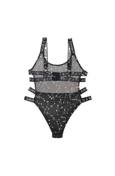 Karma's a Bitch Bodysuit - Black - L/xl
