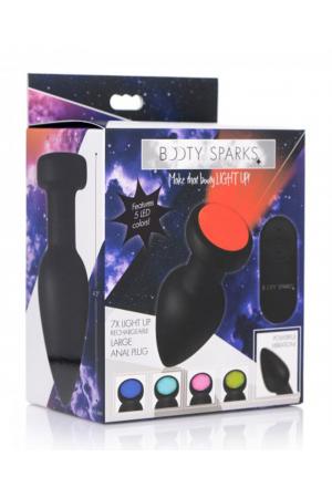 7x Light Up Rechargeable Anal Plug - Large