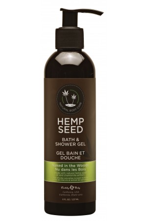 Hemp Seed Bath and Shower Gel - Naked in the Woods - 8 Oz./ 237ml