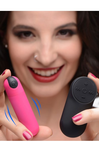 Bang Vibrating Bullet With Remote Control - Pink