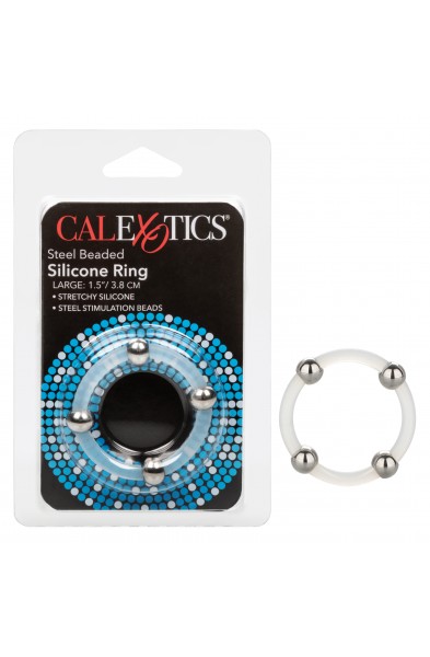Steel Beaded Silicone Ring - Large