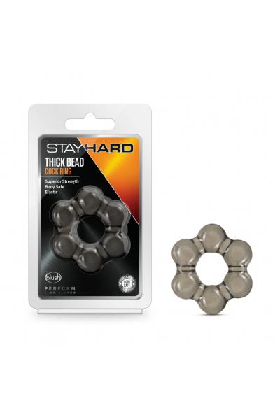 Stay Hard - Thick Bead Cock Ring - Black