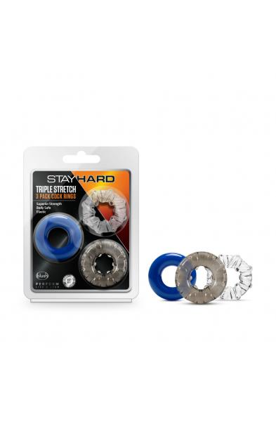 Stay Hard - Triple Stretch 3 Pack Cock Rings
