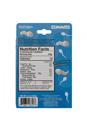 Sperm Shape Gummies Pina Colada Flavored 4.2oz