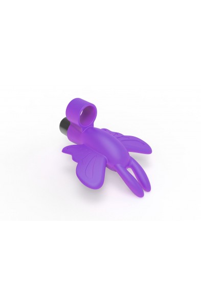 The 9's Flirt Finger Butterfly Finger Vibrator - Purple