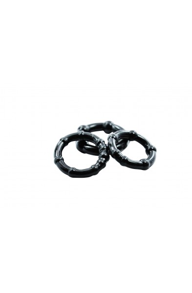 Cockring Combo Beaded - Black