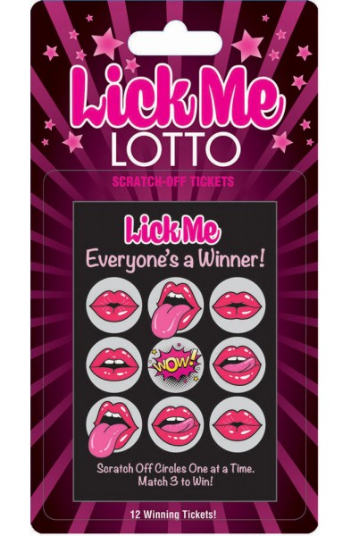Lick Me Lotto 12 Winning Tickets!