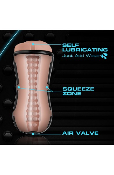 M for Men - Soft and Wet - Pussy With Pleasure Orbs - Self Lubricating Stroker Cup - Vanilla