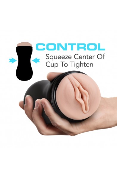 M for Men - Soft and Wet - Pussy With Pleasure Orbs - Self Lubricating Stroker Cup - Vanilla