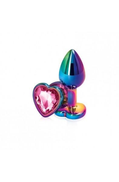 Rear Assets - Multicolor Heart - Small - Pink
