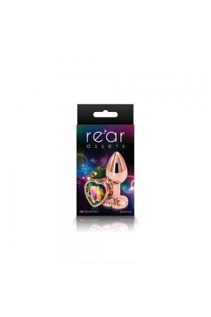 Rear Assets - Rose Gold Heart - Small - Rainbow