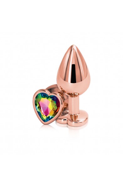 Rear Assets - Rose Gold Heart - Medium - Rainbow
