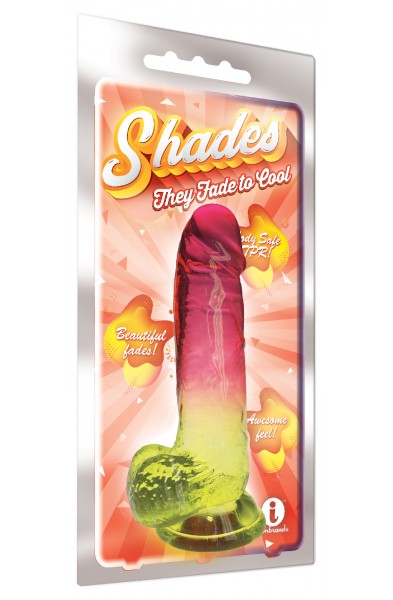 Shades - 8 Inch Gradient Dong - Pink and Yellow