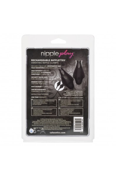 Nipple Play Rechargeable Nipplettes - Black