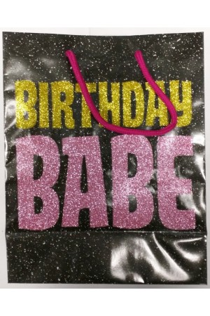 Birthday Babe Glitter Embellished Gift Bag