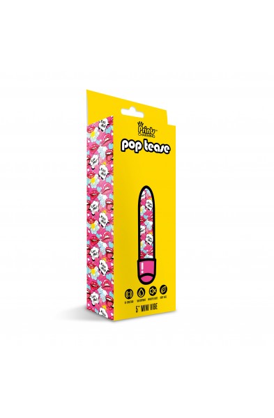 Prints Charming Pop Tease 5 Inch Mini Vibe - Kiss Me - Pink