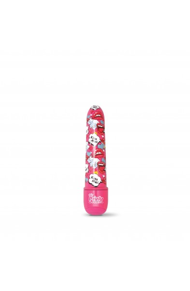 Prints Charming Pop Tease 5 Inch Mini Vibe - Kiss Me - Pink