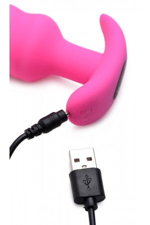 21x Silicone Swirl Plug With Remote - Pink