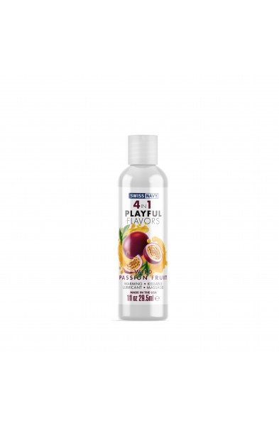 Swiss Navy 4-in-1 Playful Flavors - Wild Passion  Fruit - 1 Fl. Oz.