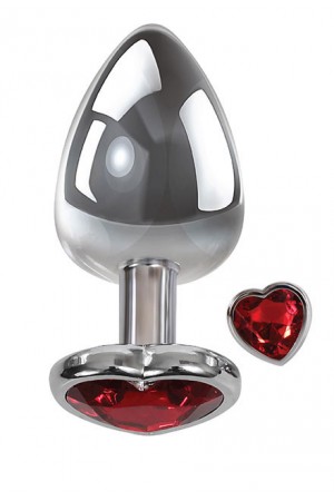 Small Red Heart Gem Anal Plug